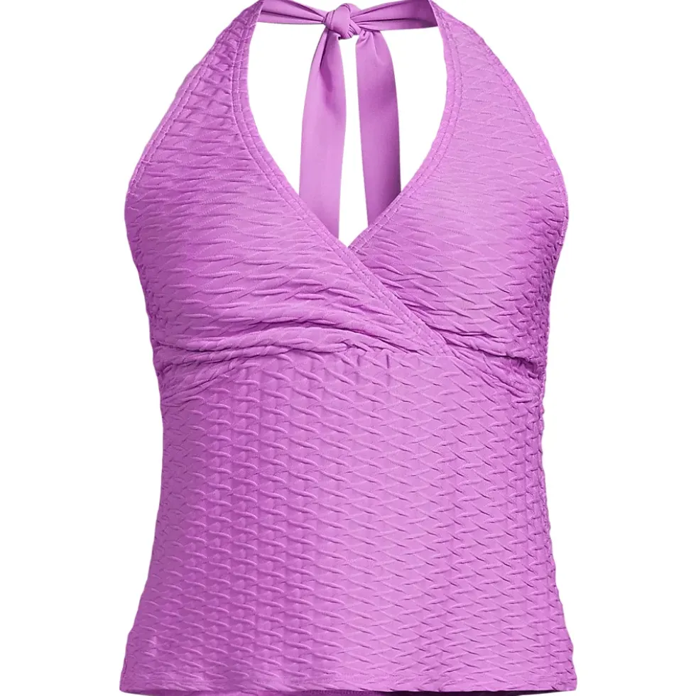 Women's Texture Halter Tankini Swimsuit Top