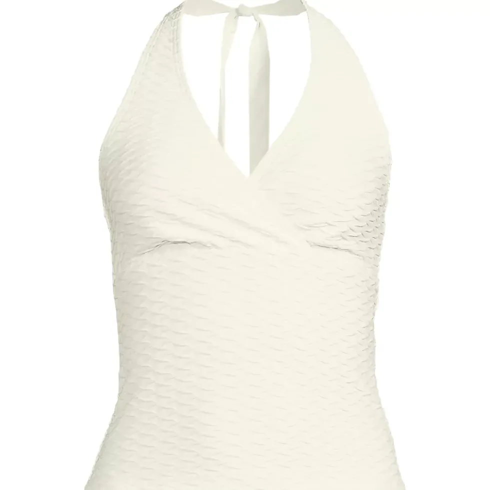 Women's Texture Halter Tankini Swimsuit Top