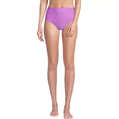 Women's Texture High Waisted Bikini Swim Bottoms