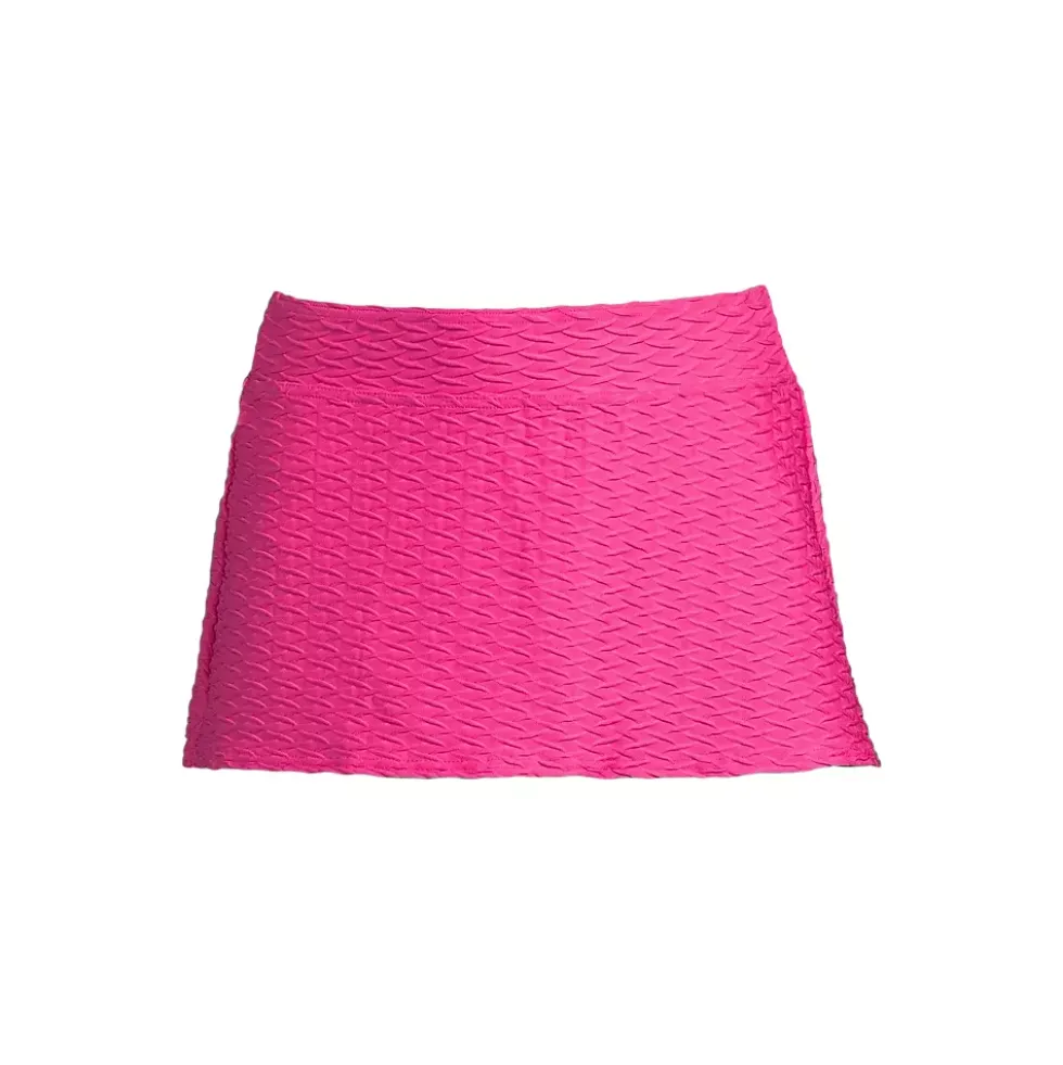 Women's Texture Mini Swim Skirt Swim Bottoms