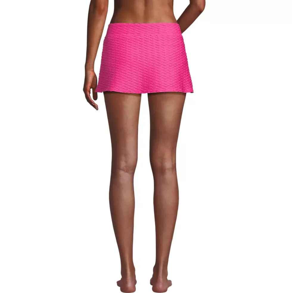 Women's Texture Mini Swim Skirt Swim Bottoms