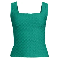 Women's Texture Square Neck Tankini Swimsuit Top
