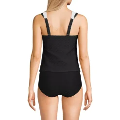 Women's Texture Square Neck Tankini Swimsuit Top