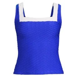 Women's Texture Square Neck Tankini Swimsuit Top