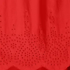 Women's Tiered Cotton Poplin Eyelet Maxi Dress