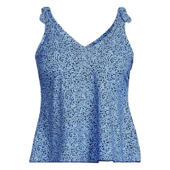 Women's Tie Shoulder Flutter Tankini Top