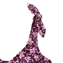 Women's Tie Shoulder Flutter Tankini Top