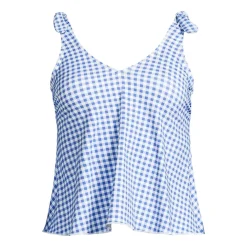 Women's Tie Shoulder Flutter Tankini Top