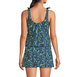 Women's Tie Shoulder Flutter Tankini Top
