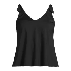 Women's Tie Shoulder Flutter Tankini Top