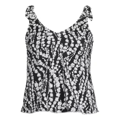 Women's Tie Shoulder Flutter Tankini Top