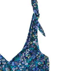 Women's Tie Shoulder Flutter Tankini Top