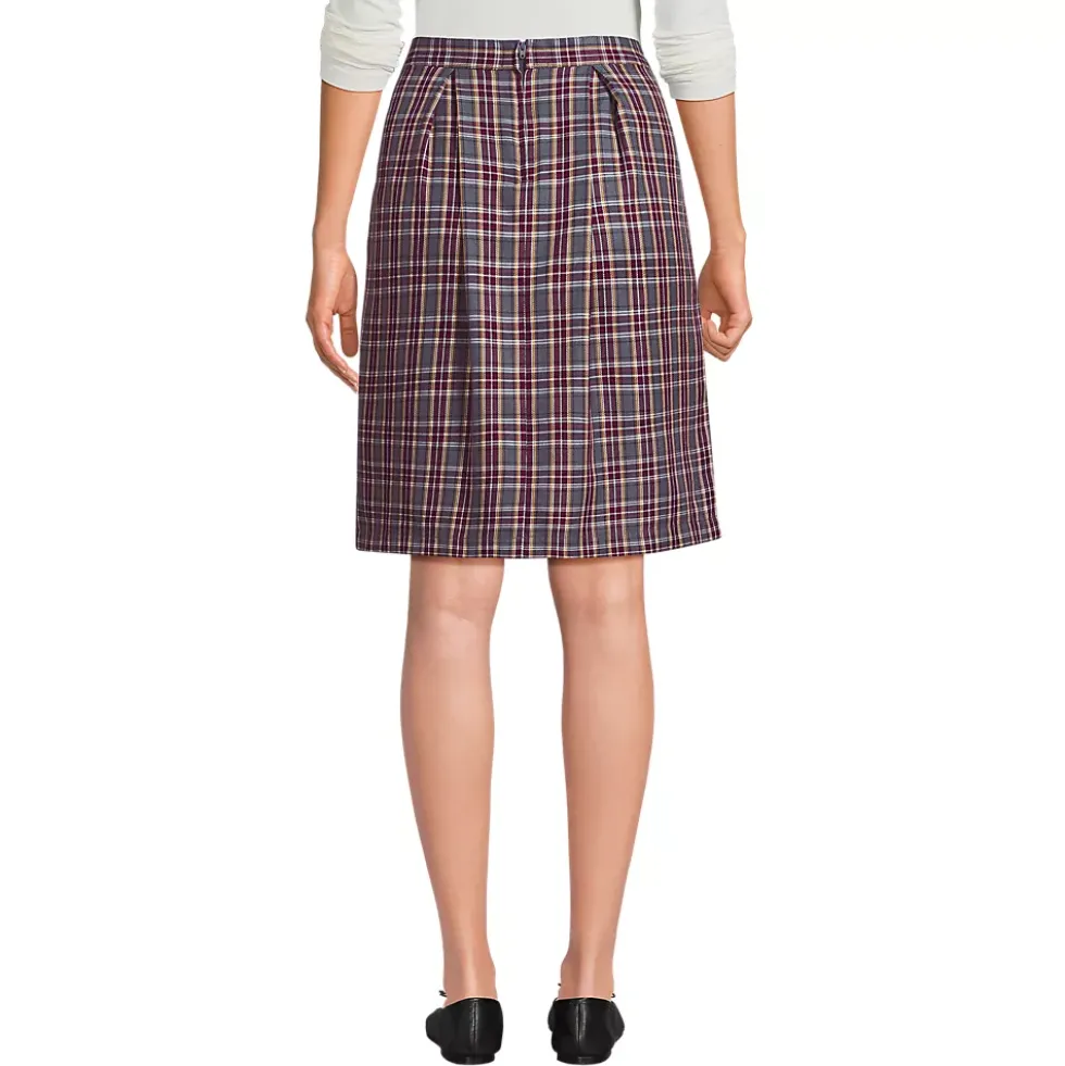 Women's Top of Knee Plaid Skort