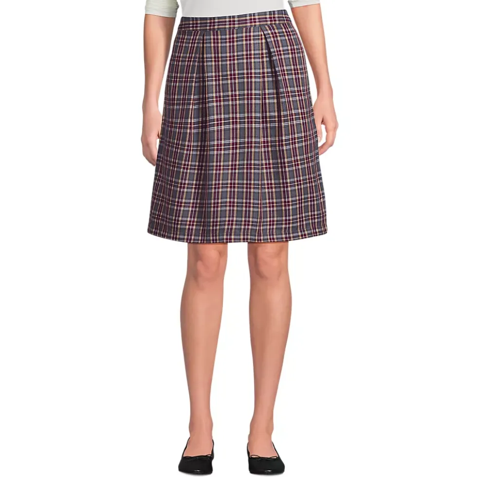 Women's Top of Knee Plaid Skort