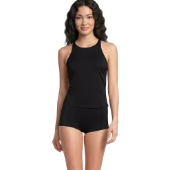 Women's Tugless High Neck Strappy Back Tankini Top
