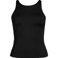 Women's Tugless High Neck Strappy Back Tankini Top