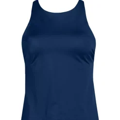 Women's Tugless High Neck Strappy Back Tankini Top