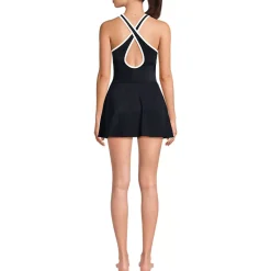 Women's Tugless High Neck Swim Dress Swimsuit
