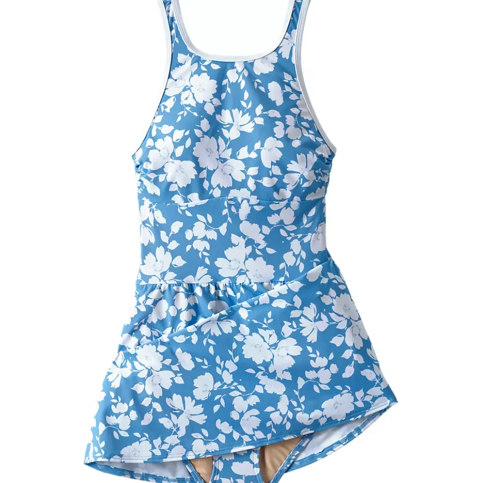 Women's Tugless High Neck Swim Dress Swimsuit