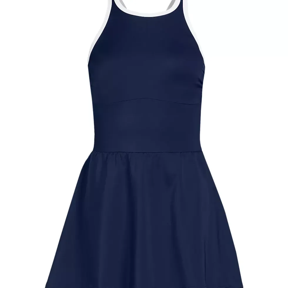 Women's Tugless High Neck Swim Dress Swimsuit