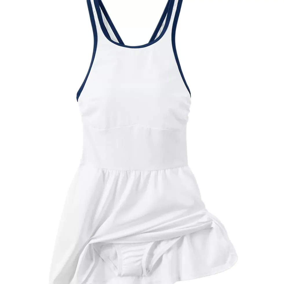 Women's Tugless High Neck Swim Dress Swimsuit