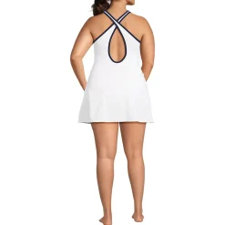 Women's Tugless High Neck Swim Dress Swimsuit