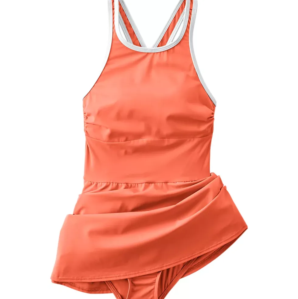 Women's Tugless High Neck Swim Dress Swimsuit