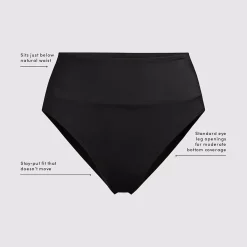Women's Tugless High Waisted Bikini Bottoms
