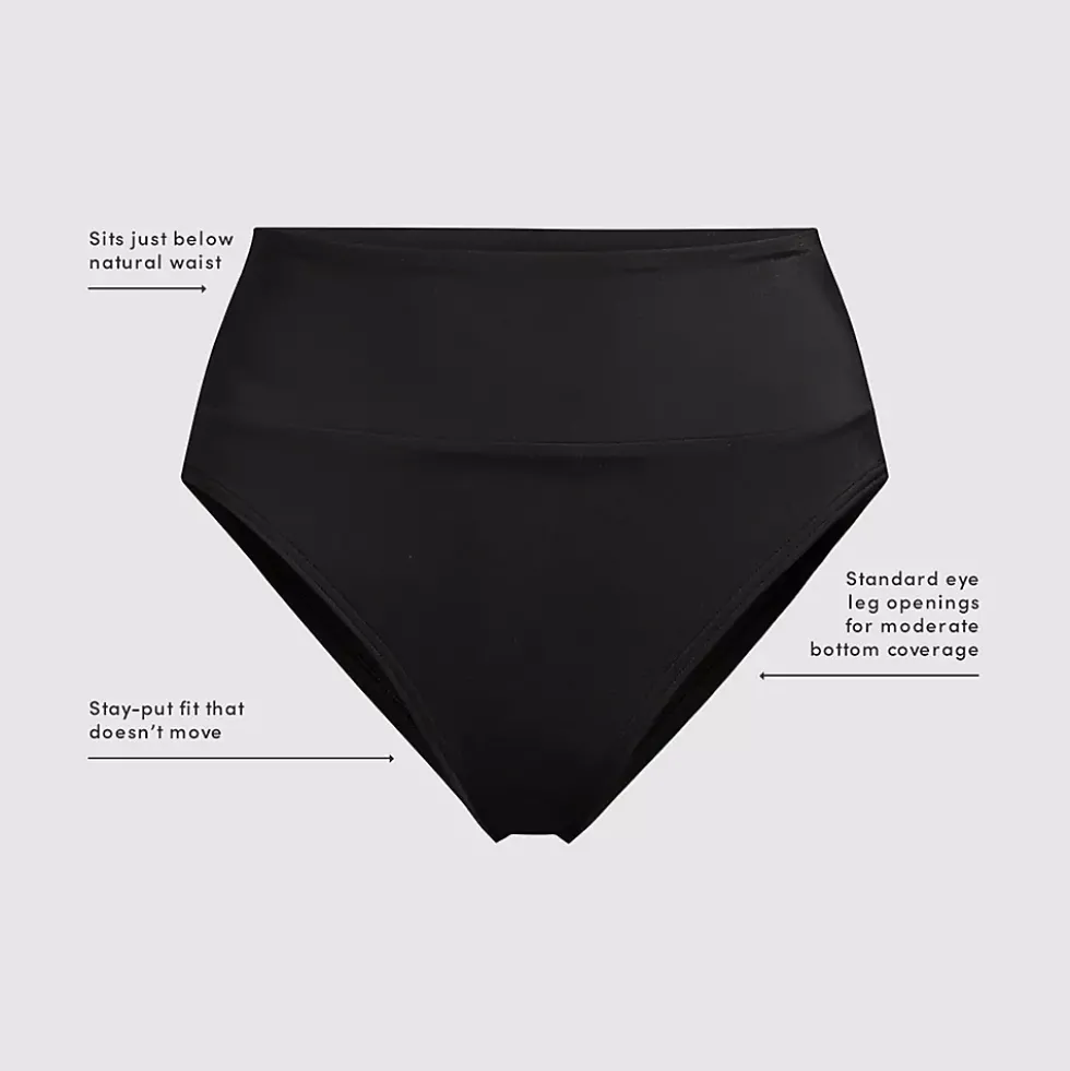Women's Tugless High Waisted Bikini Bottoms