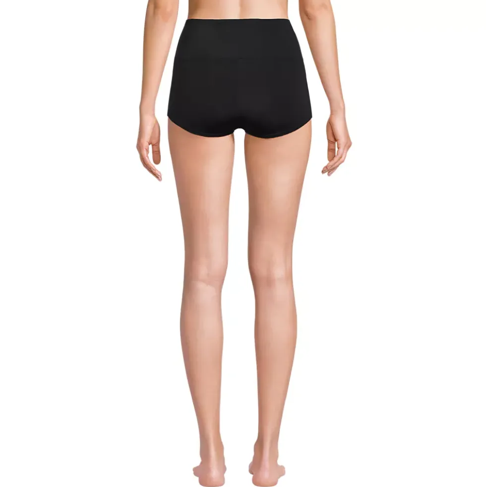 Women's Tugless High Waisted Swim Boy Shorts