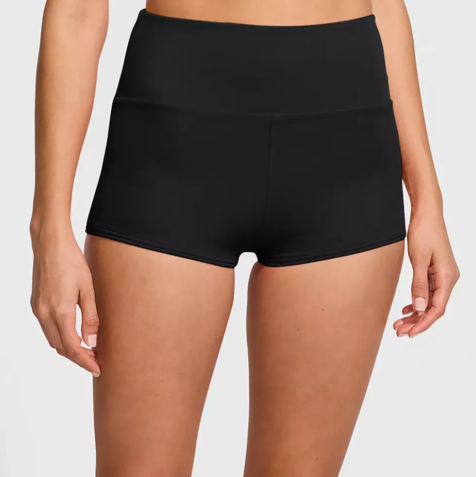 Women's Tugless High Waisted Swim Boy Shorts