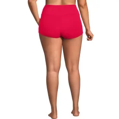 Women's Tugless High Waisted Swim Boy Shorts