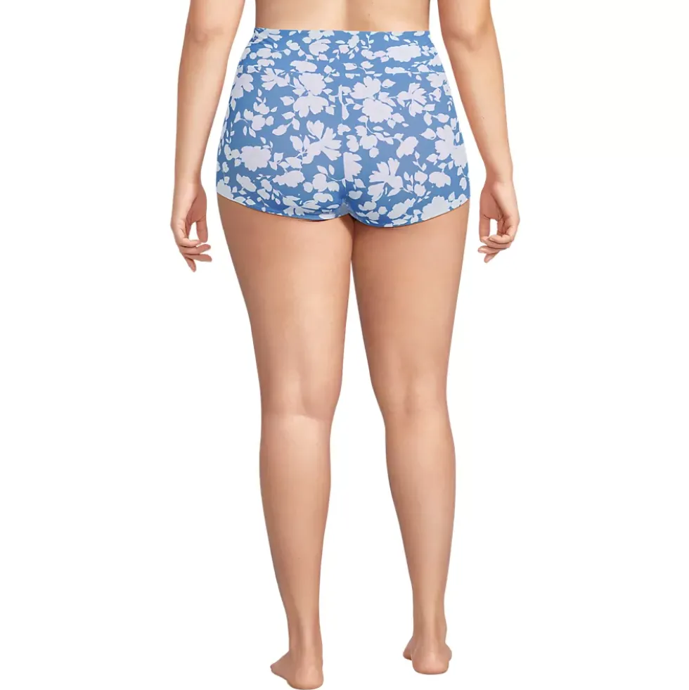 Women's Tugless High Waisted Swim Boy Shorts