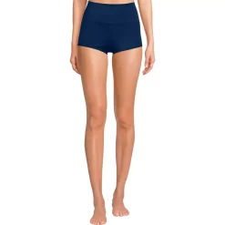 Women's Tugless High Waisted Swim Boy Shorts