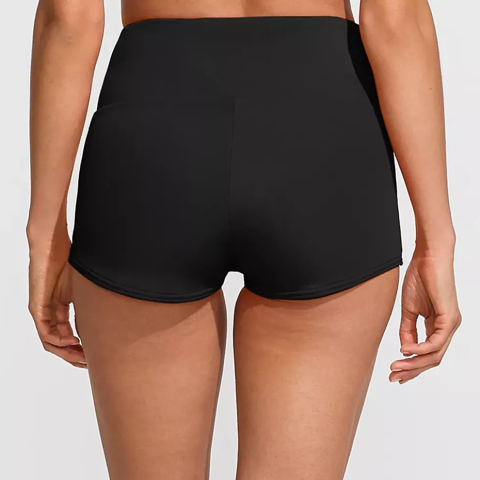Women's Tugless High Waisted Swim Boy Shorts