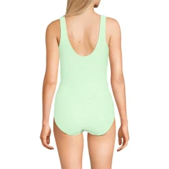 Women's Tugless Low Leg Lace One Piece Swimsuit