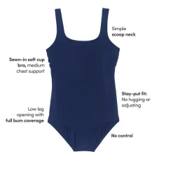 Women's Tugless Low Leg One Piece Swimsuit