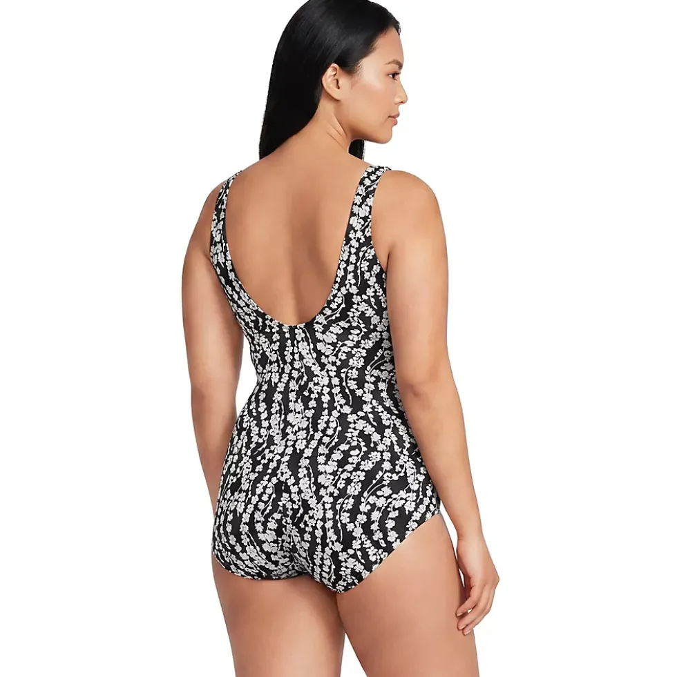 Women's Tugless Low Leg One Piece Swimsuit