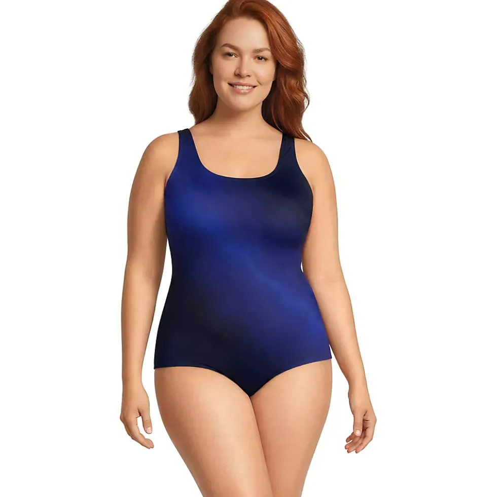 Women's Tugless Low Leg One Piece Swimsuit