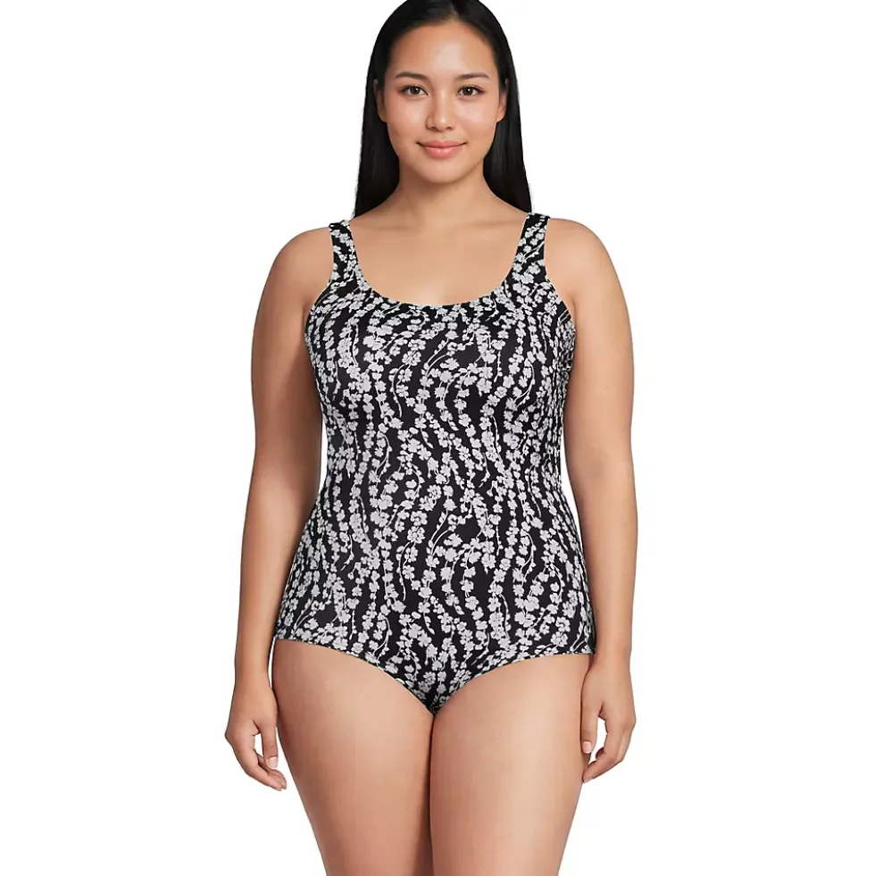 Women's Tugless Low Leg One Piece Swimsuit