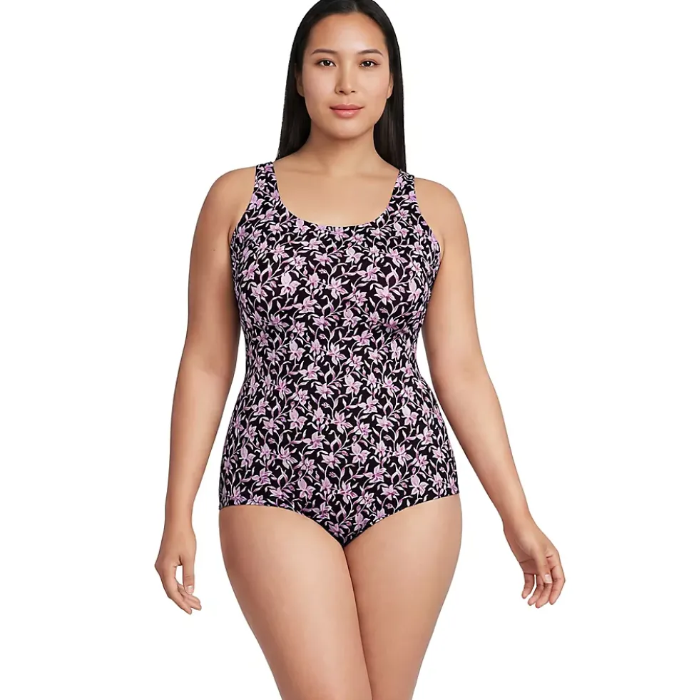 Women's Tugless Low Leg One Piece Swimsuit
