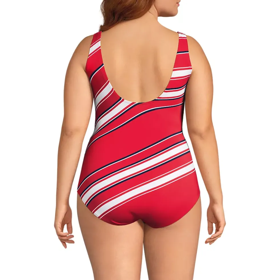 Women's Tugless Low Leg One Piece Swimsuit