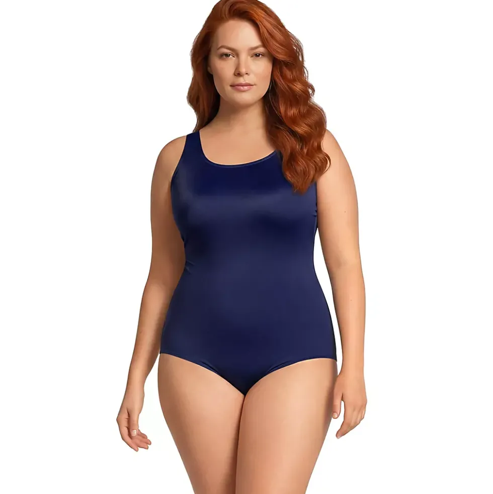 Women's Tugless Low Leg One Piece Swimsuit