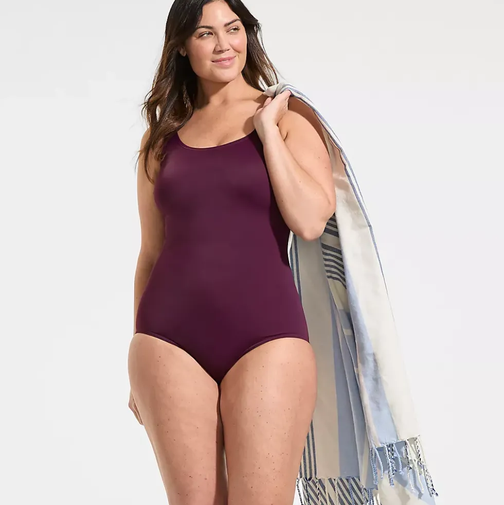 Women's Tugless Low Leg One Piece Swimsuit