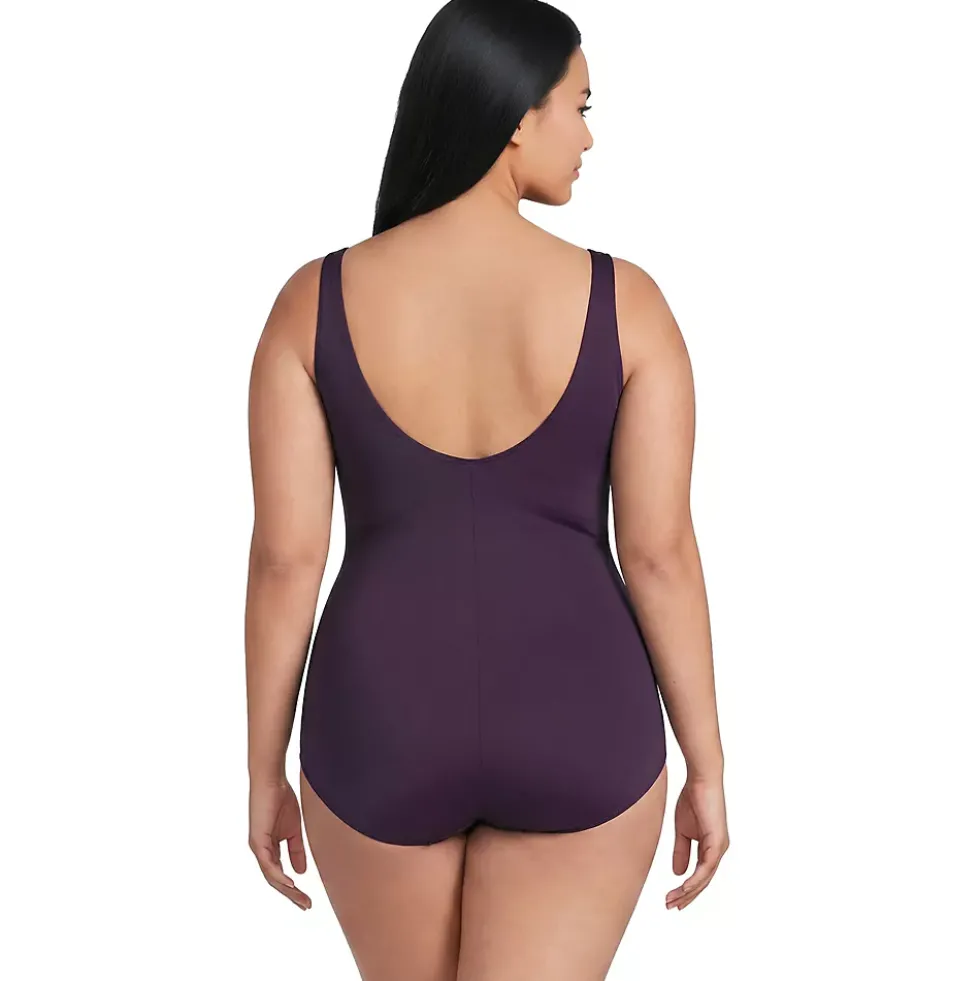 Women's Tugless Low Leg One Piece Swimsuit