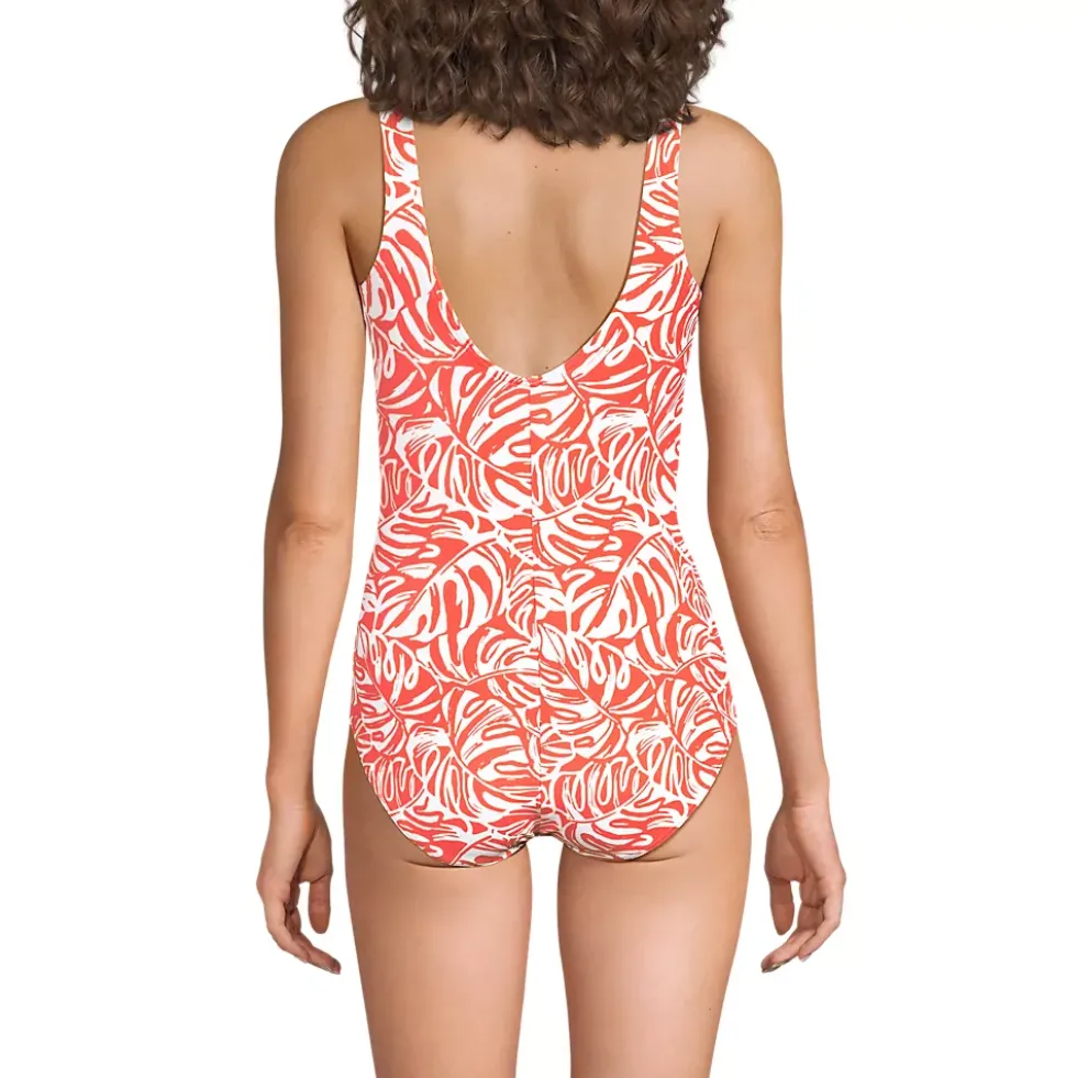 Women's Tugless Low Leg One Piece Swimsuit