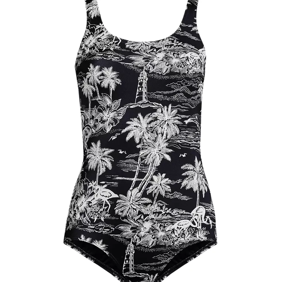 Women's Tugless Low Leg One Piece Swimsuit