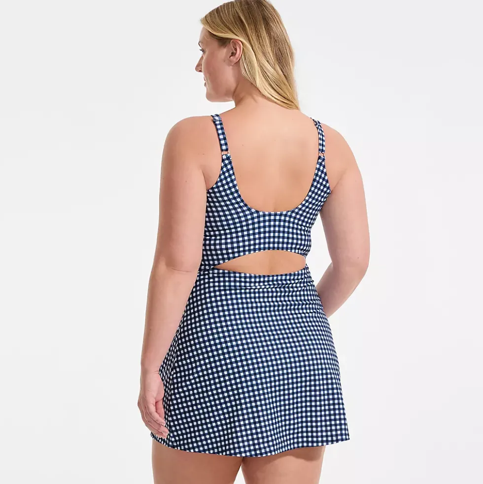 Women's Tugless Monokini Swim Dress Swimsuit