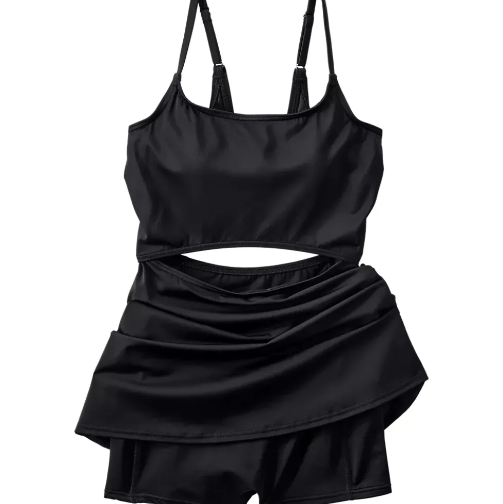 Women's Tugless Monokini Swim Dress Swimsuit