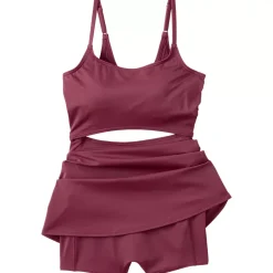 Women's Tugless Monokini Swim Dress Swimsuit
